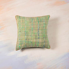 Freedom Tree Seafoam Tweed Cushion Cover Green (16x16 inches)