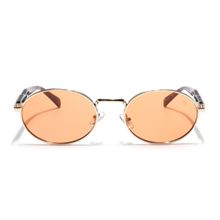 Voyage Unisex Orange Lens with Golden Frame Oval Sunglasses (MG6890) (58)