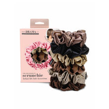 Hair Drama Co. Neutral Silk Satin Scrunchies - Set of 6