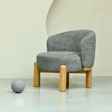 Muun Home Eloise Chenille Chair - Grey