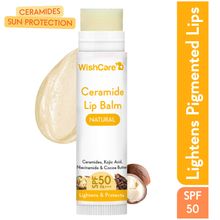 Wishcare Ceramide Lip Balm With SPF 50 PA+++ Kojic Acid & Niacinamide For Lip Lightening Natural