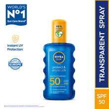 NIVEA Sun Dry Touch SPF 50, Transparent Sunscreen Spray, No White Cast, Instant UV Protection