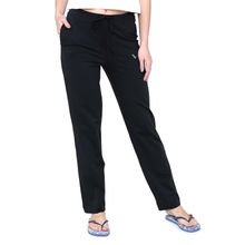 Vami Plain Cotton Rich Casual Lower - Black
