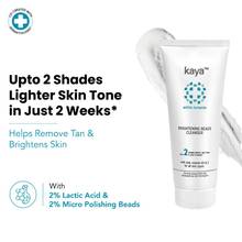 Kaya Brightening Beads Cleanser, with AHA, Vitamin B3 & E for All Skin Types