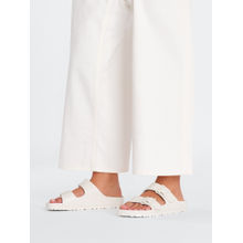Birkenstock Arizona Unisex Eggshell White Eva Two Strap Sliders