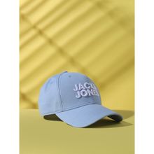 Jack & Jones Blue Logo Print Baseball Cap