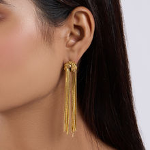 Pipa Bella by Nykaa Fashion Gold Long Dangler Drop Party Earrings