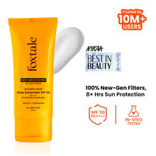 Foxtale SPF 50 Glow Sunscreen with Vitamin C & Niacinamide for Dewy Glow, In-Vivo Tested PA++++