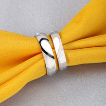 Peora Lovers Heart Real Love Stainless Steel Proposal Couple Rings for Girls and Boys (PFCCR36)