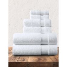 Amouve 2 Bath, 2 Hand, 2 Face Towels, Luxurious & Super Absorbent, 700 GSM, White (L)