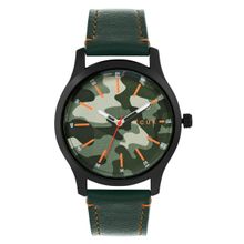 Fcuk Watches Analog Army Green Dial Watch for Men - FK00011D