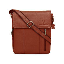 WILDHORN Tan Classic Leather Sling Bag for Men I Office Bags I Travel Bags I Adjustable Strap
