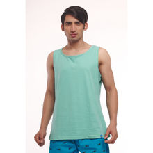 LAZY BUMS Men's True Essential Casual Solid Sleeveless Vest-green Green