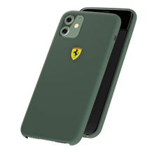 Ferrari Liquid Silicon On Track Hard Case For Apple Iphone 11 (6.1) - Midnight Green