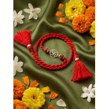 Zavya 925 Sterling Silver Swastik Rakhi for Brother