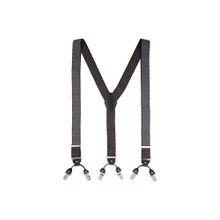 The Tie Hub Woven Blue With Cream Y Back Clip On Suspender