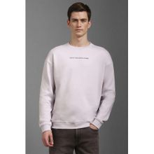 Louis Philippe Lavender Solid Sweatshirt