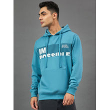 Club York Light Blue Printed Hoodie