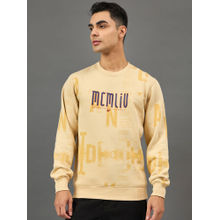 Club York Beige Printed Sweatshirt