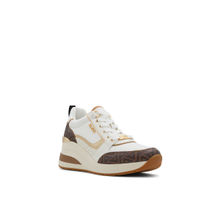 Aldo Women Dark Brown & White Sneakers