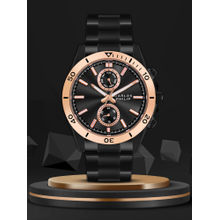 Carlos Philip Mens Stainless Steel Analog Black Watch (M)