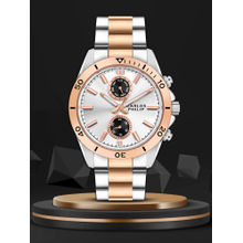 Carlos Philip Mens Stainless Steel Analog Silver Watch (M)