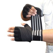 MuscleXP Bold Fit-Pro Fitness Workout Gym Gloves - Black & White