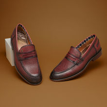 Arrow Men Cross Burgundy Formal Slip On Shoes