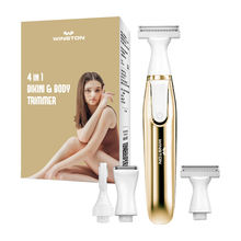 Winston Rechargeable 4-in-1 Full Body and Bikini Trimmer with 4 Heads and Safety Lock Feature