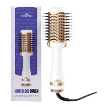 Winston 2-in-1 Hair Styling Blow Brush and Hot Air Brush for Salon-Quality Volume and Shine (White)