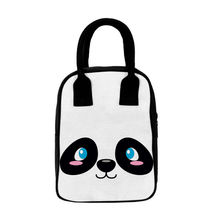 Crazy Corner Cute Panda Printed Insulated Canvas Lunch Bag