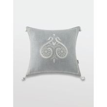 MiRooh Numaish Steel Blue Cushion