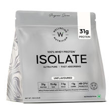 Wellbeing Nutrition Whey Protein Isolate, 31g Protein, 4B CFU Probiotics, UnFlavoured
