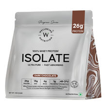 Wellbeing Nutrition Whey Protein Isolate, 26g Protein, 4B CFU Probiotics, Dark Chocolate