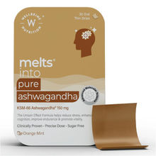 Wellbeing Nutrition Melts Pure Ashwagandha KSM-66, Stress & Anxiety Relief, Orange Flavour