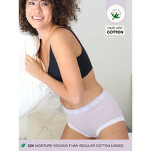 INTIMATE QUEEN Lavender Cotton Candy Moisture-Wicking Panties for Daily Discharge Skin-Safe Comfort Brief