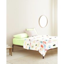 The Baby Atelier Rainbow Vegetables 100% Organic Single Bed Cover