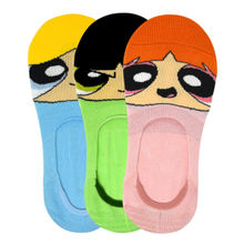 Balenzia X Cartoon Network Powerpuff Girls Loafer Socks, Pack of 3 - Multi-Color (Free Size)