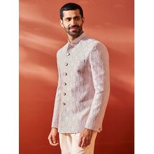 Vastramay Men Elegant Silk Blend Jacquard Jodhpuri