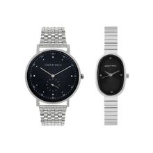 Joker & Witch Unisex Mason & Alina Black Dial Analog Couple Watch - JWCW555 (M)