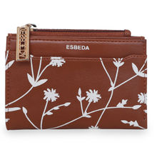 ESBEDA Tan Color Floral Printed Bifold Wallet For Women