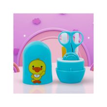 Baby Moo Quacking Ducky Gentle Manicure & Pedicure Infant Toddler Nail Clipper Set - Turquoise