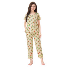 PIU Women's Cotton Avocado Shirt and Pajama (Set of 2)