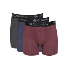 Columbia Men Performance Cotton Stretch Boxer Brief - Multi-Color (Pack of 3)