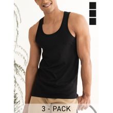DaMENSCH Round Neck Neo-Cotton Anti-Microbial Innerwear Vest (Pack of 3)