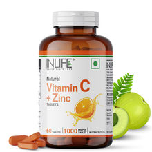 Inlife Natural Vitamin C + Zinc Tablets - Orange Flavour