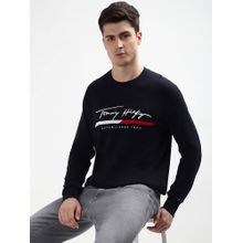 Tommy Hilfiger Navy Blue Logan Logo Sweater