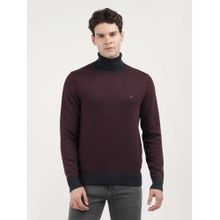 Tommy Hilfiger 2 Tone Fairisle Red Sweater