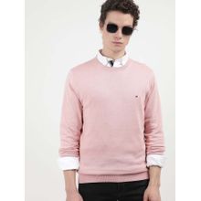 Tommy Hilfiger Mouline Organic Cotton Pink Sweater