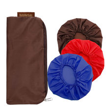 BodyHerbals 100% Waterproof Shower Cap Set of 3 SPA, Salon & Travel Essential Zip Pouch - Brown